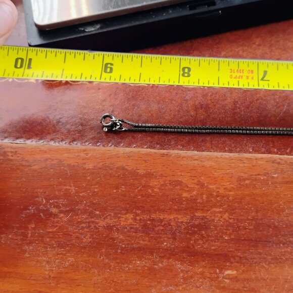 Vtg Art Nouveau Deco Carnelian Sterling Silver Pendant Necklace 18" Chain - Picture 10 of 13